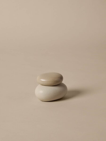 Úložná dóza Pebble Sand/Cream Small