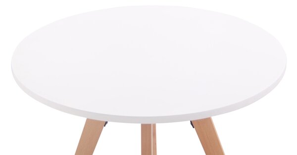 Jídelní stůl kulatý Viktor 75, nohy natura - v75 x Ø75 cm - Bílá