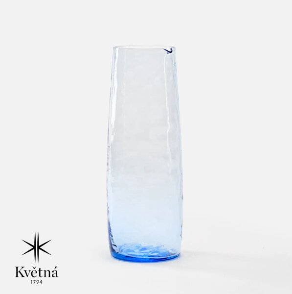 Fabini Skleněná karafa z foukaného skla FABINI & Tomáš Kučera 1 000 ml, modrá