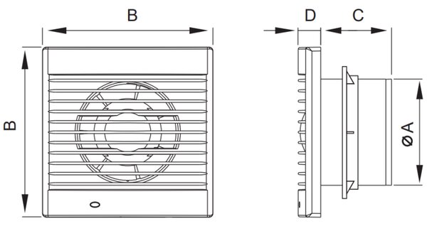Mexen EXS 100 koupelnový ventilátor, šňůrový spínač, bílý - W9604-100K-00