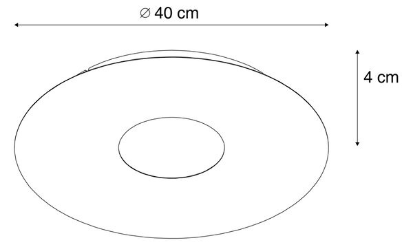 Moderní stropní svítidlo zlaté 40 cm vč. LED s 3-stupňovým stmíváním - Morning