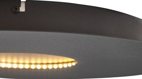 Moderní stropní svítidlo černé 40 cm vč. LED s 3-stupňovým stmíváním - Morning