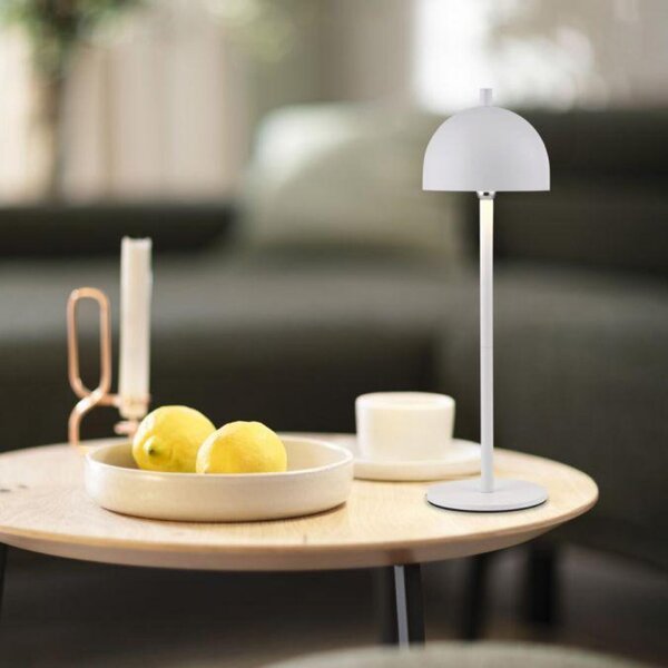 PAUL NEUHAUS JUST LIGHT Kolekce Schöner Wohnen LED bateriové stolní svítidlo BELLIES, bílé, nabíjecí přes USB 3000K