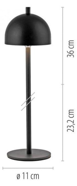 PAUL NEUHAUS JUST LIGHT Kolekce Schöner Wohnen LED bateriové stolní svítidlo BELLIES, černé, nabíjecí přes USB 3000K