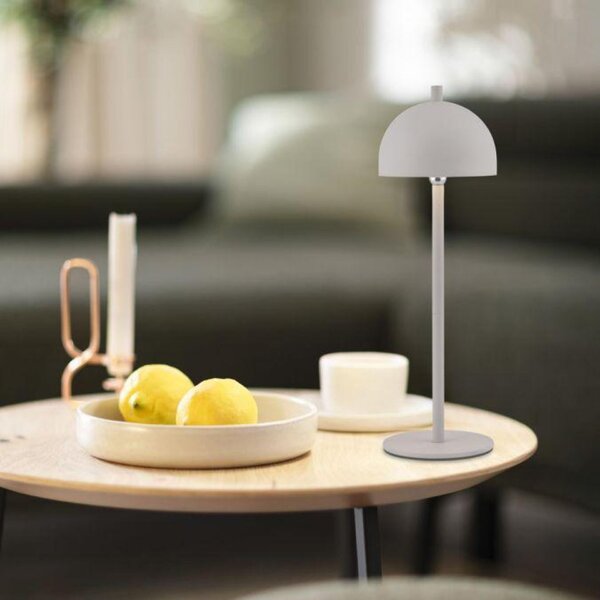 PAUL NEUHAUS JUST LIGHT Kolekce Schöner Wohnen LED bateriové stolní svítidlo BELLIES, písková barva, nabíjecí, USB 3000K