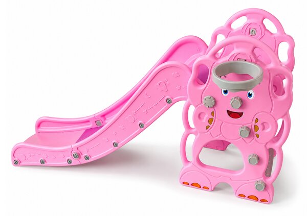 Aga4Kids Skluzavka s madlem 170 cm Růžová