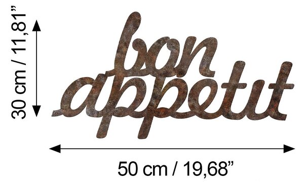 Wallity Nástěnná kovová dekorace Bon Appetit vícebarevná