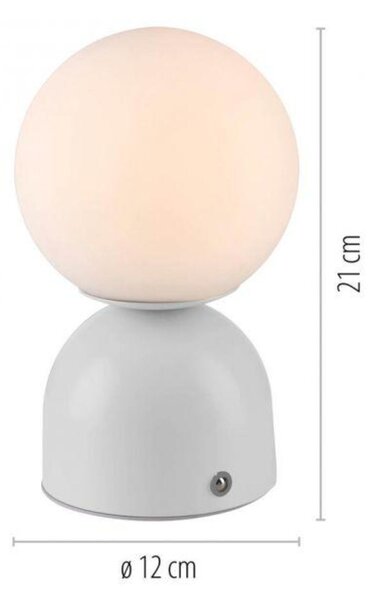 PAUL NEUHAUS JUST LIGHT Kolekce Schöner Wohnen LED bateriové stolní svítidlo RUDI, bílé, přes USB 3000-6000K
