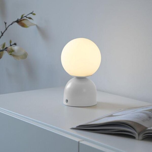 PAUL NEUHAUS JUST LIGHT Kolekce Schöner Wohnen LED bateriové stolní svítidlo RUDI, bílé, přes USB 3000-6000K