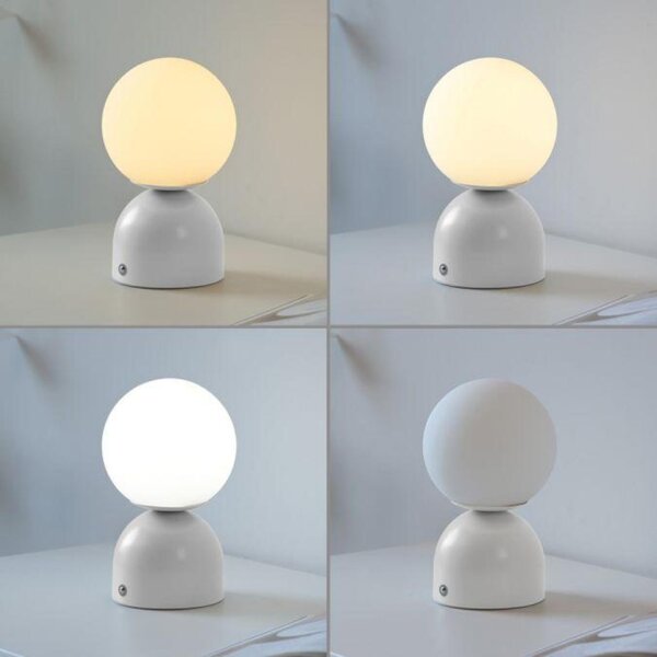PAUL NEUHAUS JUST LIGHT Kolekce Schöner Wohnen LED bateriové stolní svítidlo RUDI, bílé, přes USB 3000-6000K