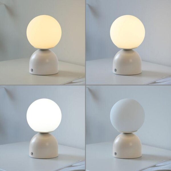 PAUL NEUHAUS JUST LIGHT Kolekce Schöner Wohnen LED bateriové stolní svítidlo RUDI, písková barva, přes USB 3000-6000K