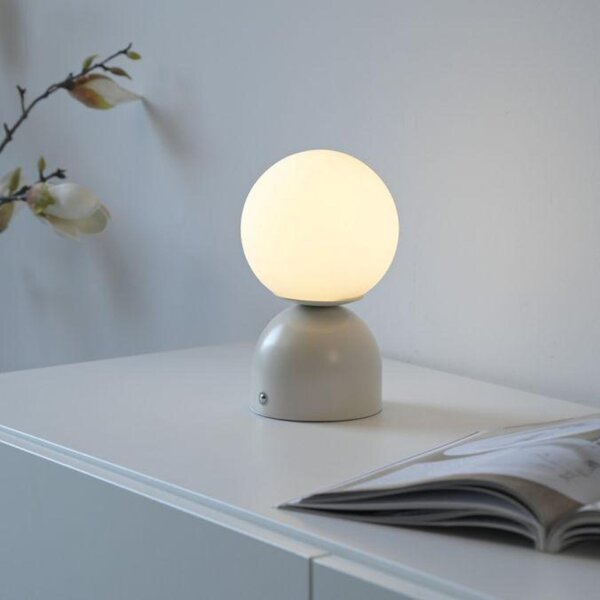 PAUL NEUHAUS JUST LIGHT Kolekce Schöner Wohnen LED bateriové stolní svítidlo RUDI, písková barva, přes USB 3000-6000K