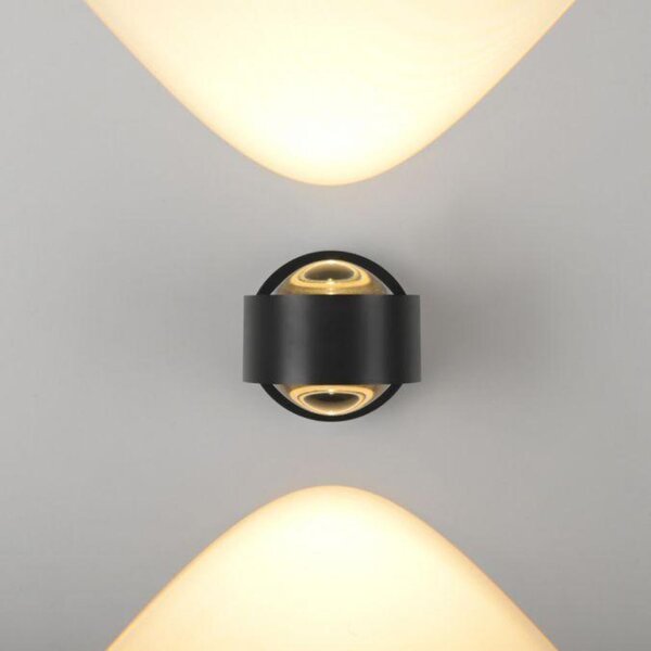 PAUL NEUHAUS JUST LIGHT Kolekce Schöner Wohnen LED nástěnné svítidlo CHIA, černé, Up- & Downlight 3000K