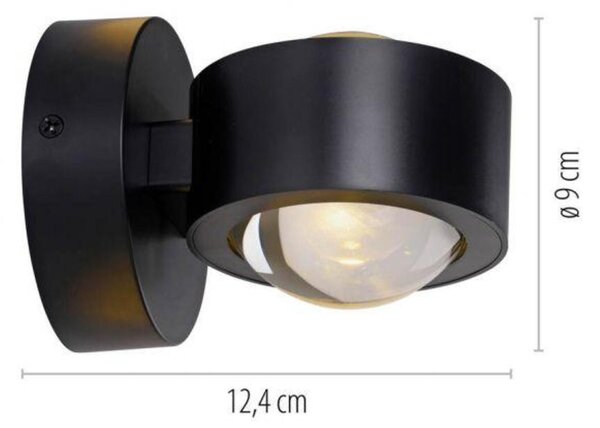 PAUL NEUHAUS JUST LIGHT Kolekce Schöner Wohnen LED nástěnné svítidlo CHIA, černé, Up- & Downlight 3000K