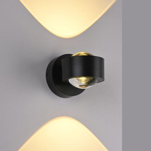 PAUL NEUHAUS JUST LIGHT Kolekce Schöner Wohnen LED nástěnné svítidlo CHIA, černé, Up- & Downlight 3000K