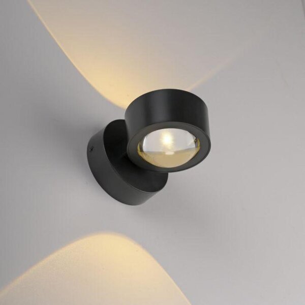 PAUL NEUHAUS JUST LIGHT Kolekce Schöner Wohnen LED nástěnné svítidlo CHIA, černé, Up- & Downlight 3000K