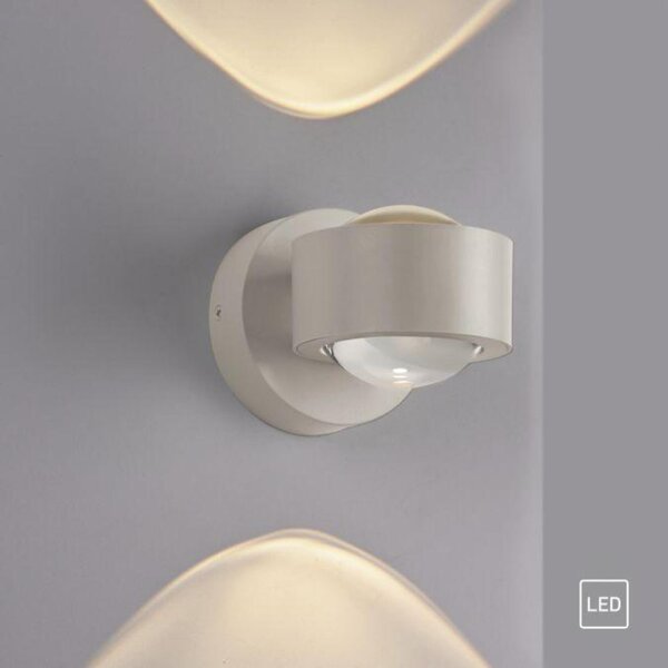 PAUL NEUHAUS JUST LIGHT Kolekce Schöner Wohnen LED nástěnné svítidlo CHIA, písková barva, Up- & Downlight 3000K
