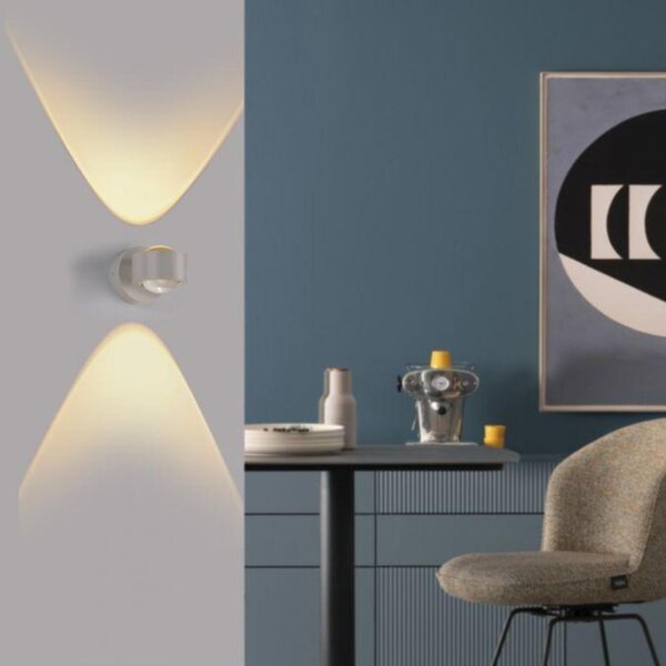 PAUL NEUHAUS JUST LIGHT Kolekce Schöner Wohnen LED nástěnné svítidlo CHIA, písková barva, Up- & Downlight 3000K