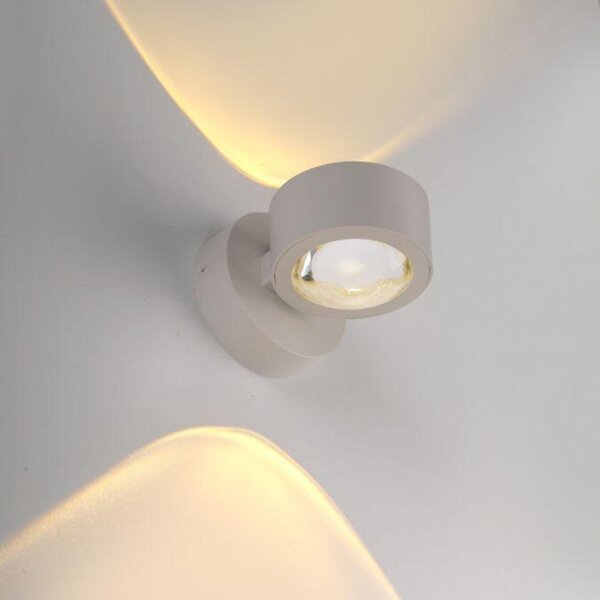 PAUL NEUHAUS JUST LIGHT Kolekce Schöner Wohnen LED nástěnné svítidlo CHIA, písková barva, Up- & Downlight 3000K