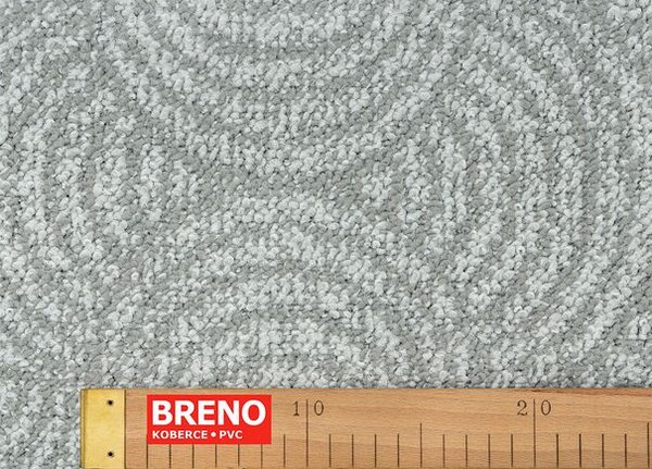 Breno Metrážový koberec GEO 71 šedý, šíře 400 cm, Šedá