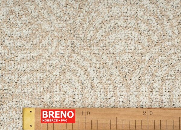 Breno Metrážový koberec GEO 60 béžový, šíře 400 cm, Béžová