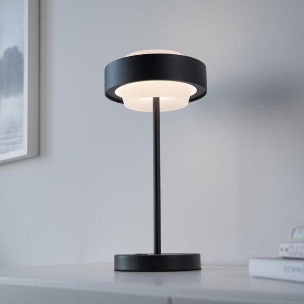 PAUL NEUHAUS JUST LIGHT Kolekce Schöner Wohnen LED stolní lampa Elmo černá dotykový stmívač 3000K