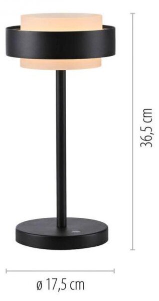 PAUL NEUHAUS JUST LIGHT Kolekce Schöner Wohnen LED stolní lampa Elmo černá dotykový stmívač 3000K