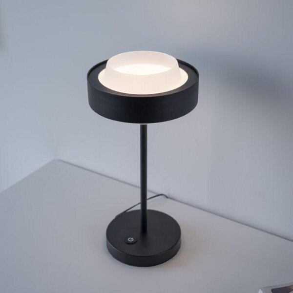 PAUL NEUHAUS JUST LIGHT Kolekce Schöner Wohnen LED stolní lampa Elmo černá dotykový stmívač 3000K
