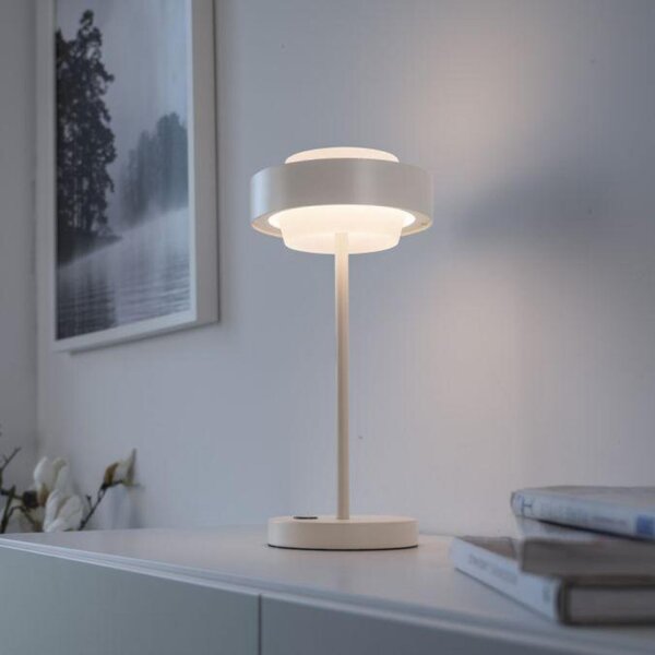 PAUL NEUHAUS JUST LIGHT Kolekce Schöner Wohnen LED stolní lampa Elmo písková barva dotykový stmívač 3000K