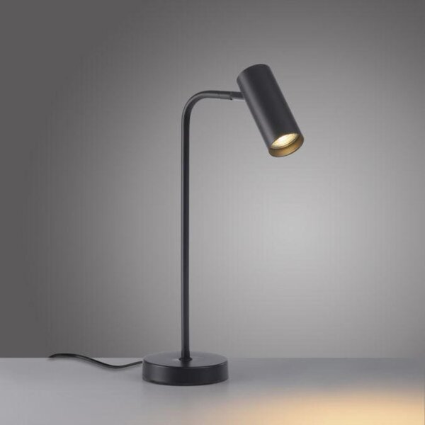 PAUL NEUHAUS JUST LIGHT Kolekce Schöner Wohnen LED stolní lampa RIK, černá, třída A, otočné a nastavitelné, šňůrový vypínač 3000K