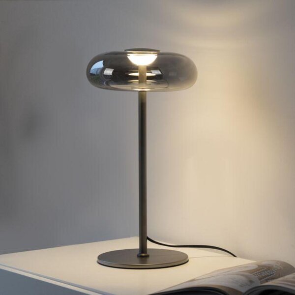 PAUL NEUHAUS JUST LIGHT Kolekce Schöner Wohnen LED stolní lampa POSH, šedá, stmívatelné, teplá bílá 3000K