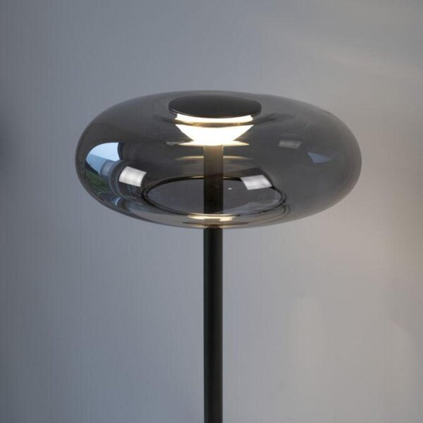 PAUL NEUHAUS JUST LIGHT Kolekce Schöner Wohnen LED stolní lampa POSH, šedá, stmívatelné, teplá bílá 3000K
