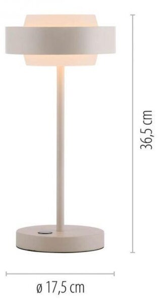 PAUL NEUHAUS JUST LIGHT Kolekce Schöner Wohnen LED stolní lampa Elmo písková barva dotykový stmívač 3000K