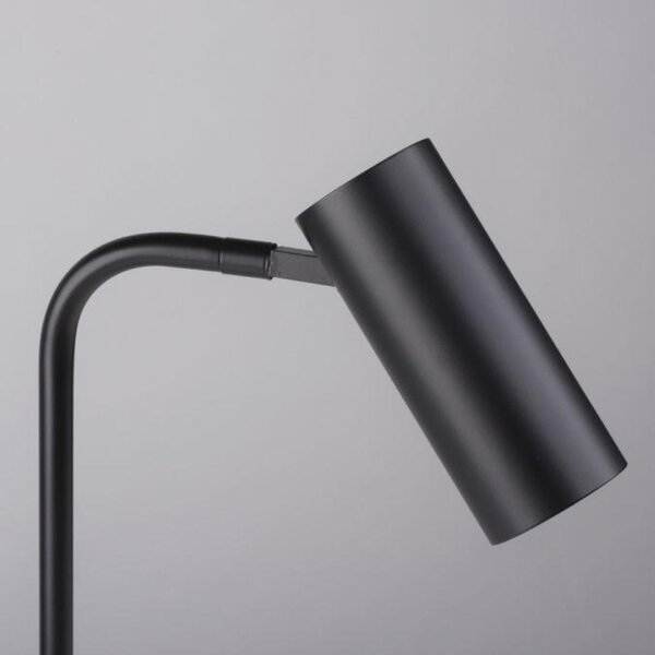 PAUL NEUHAUS JUST LIGHT Kolekce Schöner Wohnen LED stolní lampa RIK, černá, třída A, otočné a nastavitelné, šňůrový vypínač 3000K