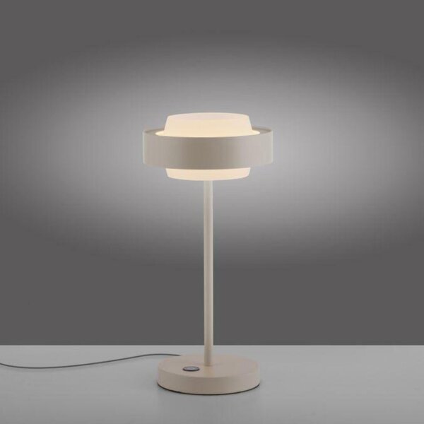 PAUL NEUHAUS JUST LIGHT Kolekce Schöner Wohnen LED stolní lampa Elmo písková barva dotykový stmívač 3000K