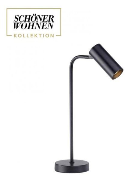 PAUL NEUHAUS JUST LIGHT Kolekce Schöner Wohnen LED stolní lampa RIK, černá, třída A, otočné a nastavitelné, šňůrový vypínač 3000K