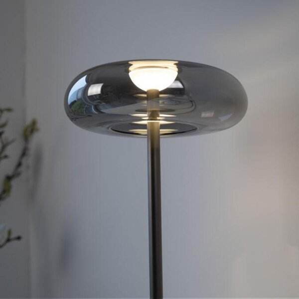 PAUL NEUHAUS JUST LIGHT Kolekce Schöner Wohnen LED stolní lampa POSH, šedá, stmívatelné, teplá bílá 3000K