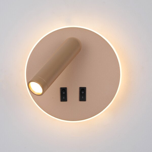 Italux WL-53742-1-GD LED bodové nástěnné svítidlo Furla | 8W LED | 516lm | 3000K