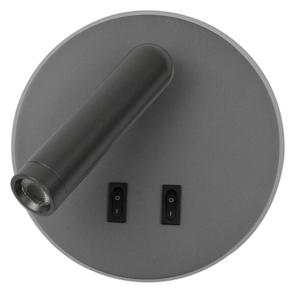 Italux WL-53742-1-GR LED bodové nástěnné svítidlo Furla | 8W LED | 516lm | 3000K