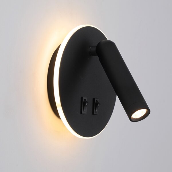 Italux WL-53742-1-BK LED bodové nástěnné svítidlo Furla | 8W LED | 516lm | 3000K