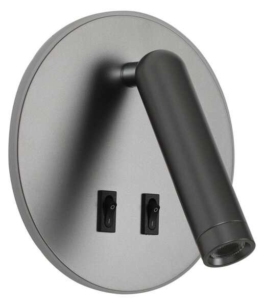 Italux WL-53742-1-GR LED bodové nástěnné svítidlo Furla | 8W LED | 516lm | 3000K