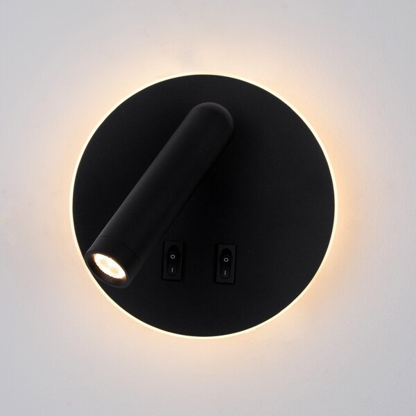 Italux WL-53742-1-BK LED bodové nástěnné svítidlo Furla | 8W LED | 516lm | 3000K
