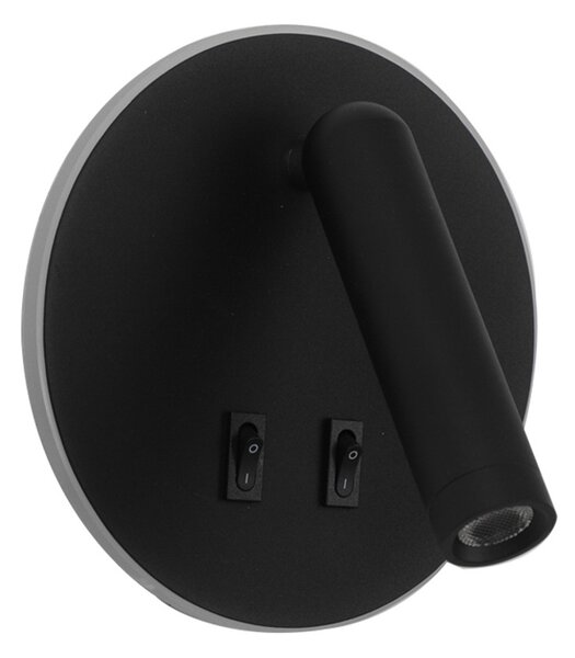 Italux WL-53742-1-BK LED bodové nástěnné svítidlo Furla | 8W LED | 516lm | 3000K