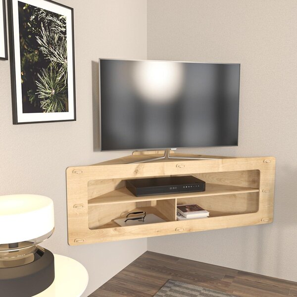 Elegantní televizní stolek z buku, rozměry 120 cm x 40 cm x 45 cm, povrch s melaminovou vrstvou