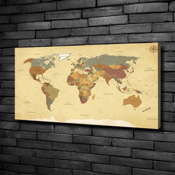 Foto obraz na plátně do obýváku Politická mapa oc-126922730