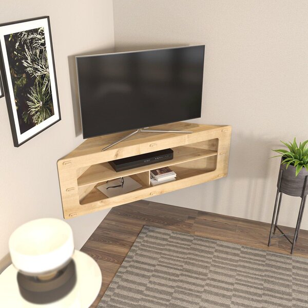 Elegantní televizní stolek z buku, rozměry 120 cm x 40 cm x 45 cm, povrch s melaminovou vrstvou