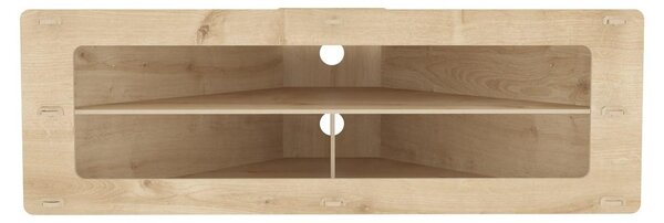 Elegantní televizní stolek z buku, rozměry 120 cm x 40 cm x 45 cm, povrch s melaminovou vrstvou