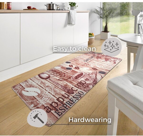 Hnědý kuchyňský běhoun Hanse Home Delicious Coffee, 67 x 180 cm
