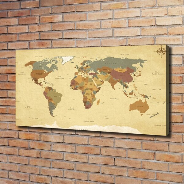 Foto obraz na plátně do obýváku Politická mapa oc-126922730