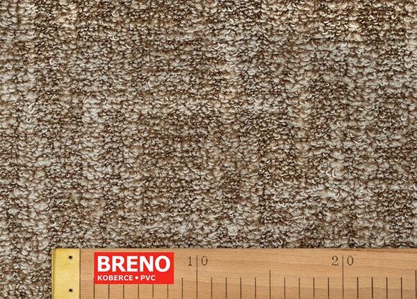 Breno Metrážový koberec RIFF 43 hnědý, šíře 400 cm, Hnědá